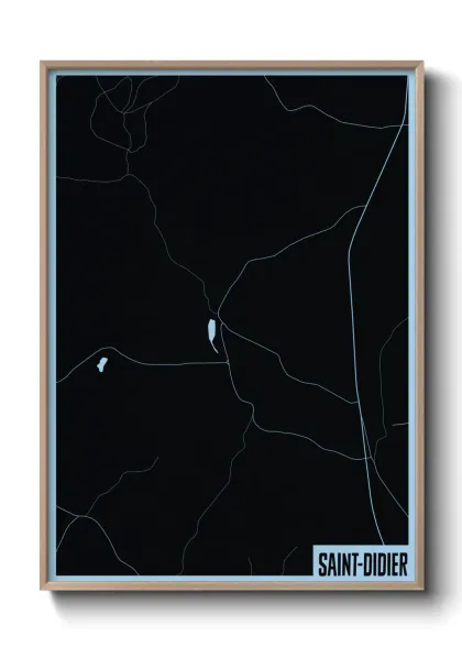 Une affiche de carte sur Saint-Didier