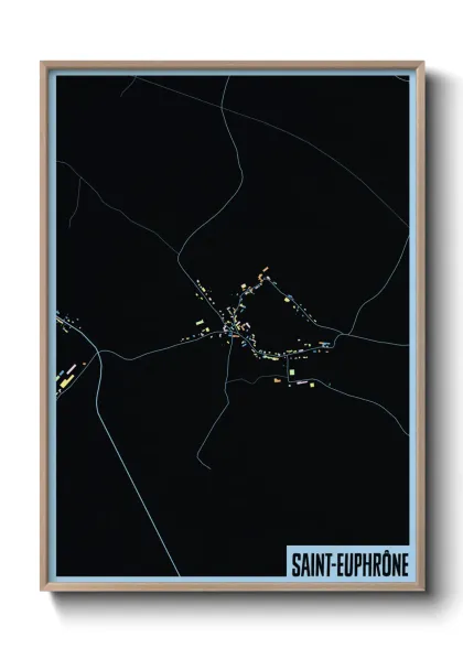 Une affiche de carte sur Saint-Euphrône