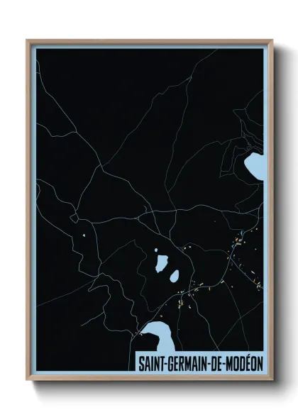 Une affiche de carte sur Saint-Germain-de-Modéon