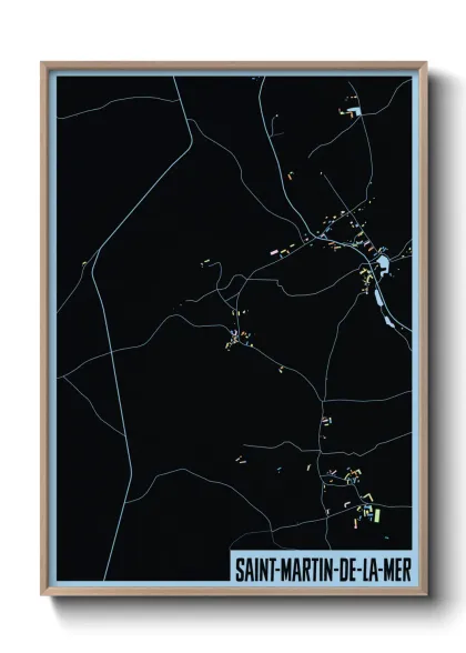Une affiche de carte sur Saint-Martin-de-la-Mer