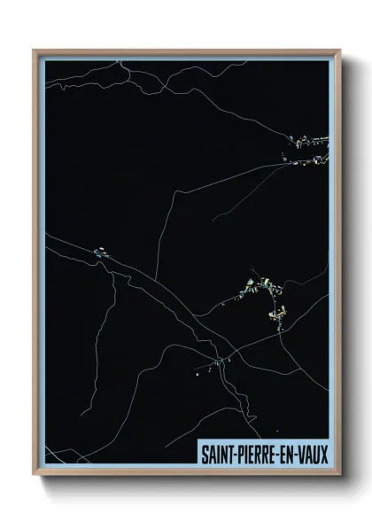 Une affiche de carte sur Saint-Pierre-en-Vaux