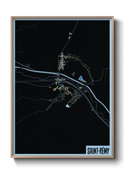 Une affiche de carte sur Saint-Rémy