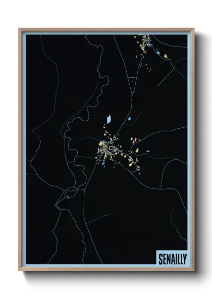 Une affiche de carte sur Senailly