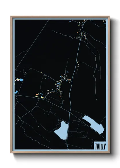 Une affiche de carte sur Tailly