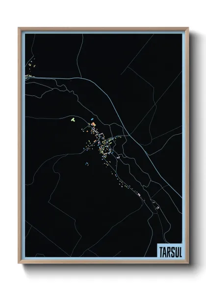 Une affiche de carte sur Tarsul