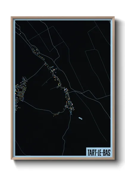 Une affiche de carte sur Tart-le-Bas