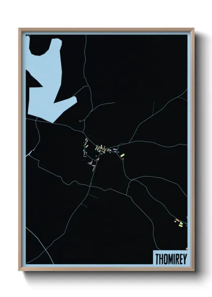 Une affiche de carte sur Thomirey