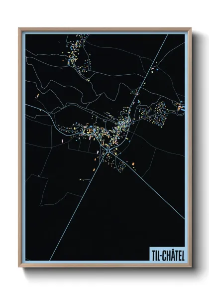 Une affiche de carte sur Til-Châtel