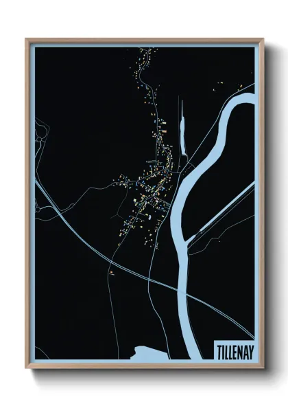 Une affiche de carte sur Tillenay