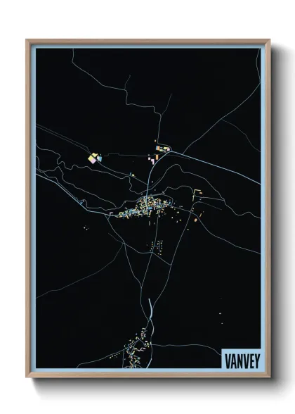 Une affiche de carte sur Vanvey
