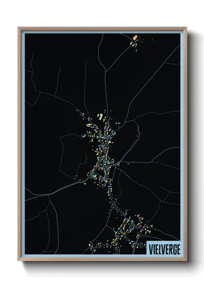 Une affiche de carte sur Vielverge