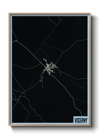 Une affiche de carte sur Viserny