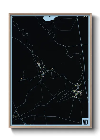 Une affiche de carte sur Vix