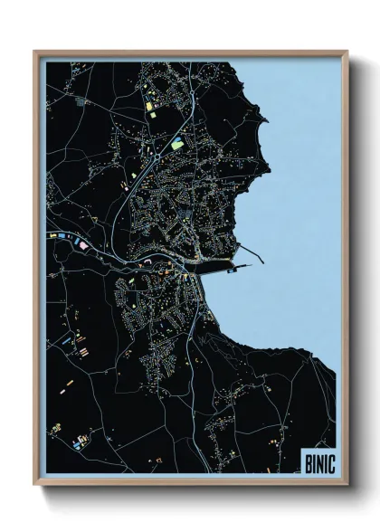 Une affiche de carte sur Binic
