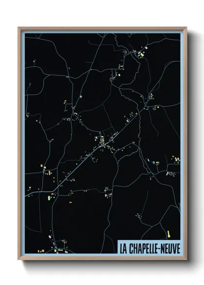 Une affiche de carte sur La Chapelle-Neuve