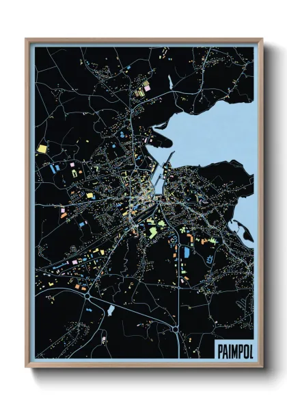 Une affiche de carte sur Paimpol