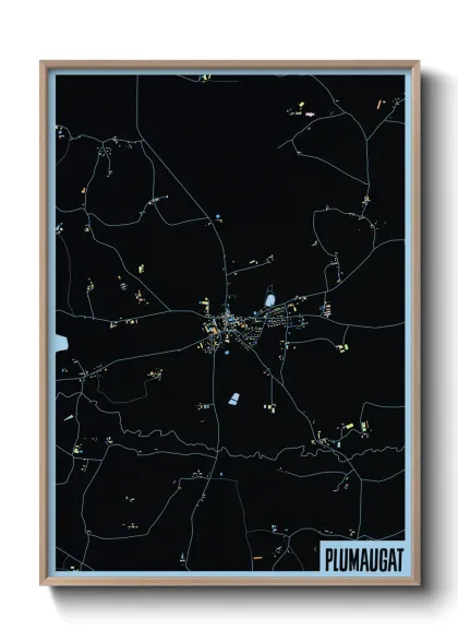 Une affiche de carte sur Plumaugat