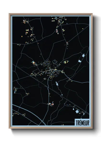 Une affiche de carte sur Trémeur