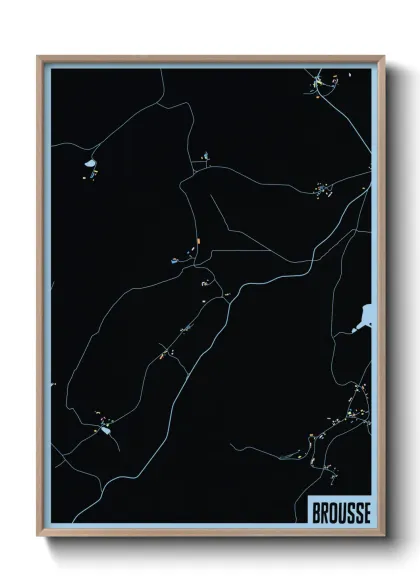 Une affiche de carte sur Brousse