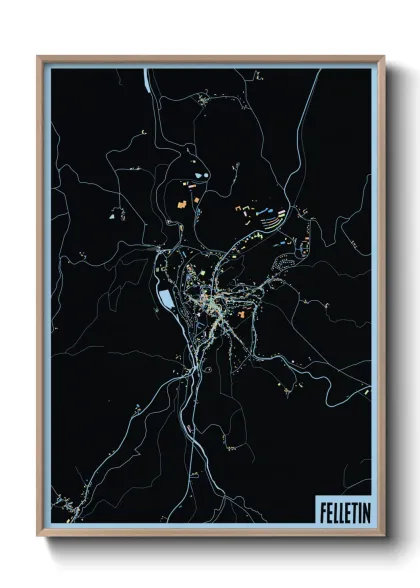 Une affiche de carte sur Felletin