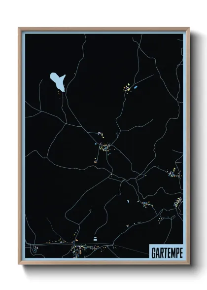 Une affiche de carte sur Gartempe