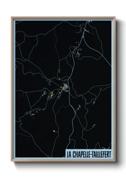 Une affiche de carte sur La Chapelle-Taillefert