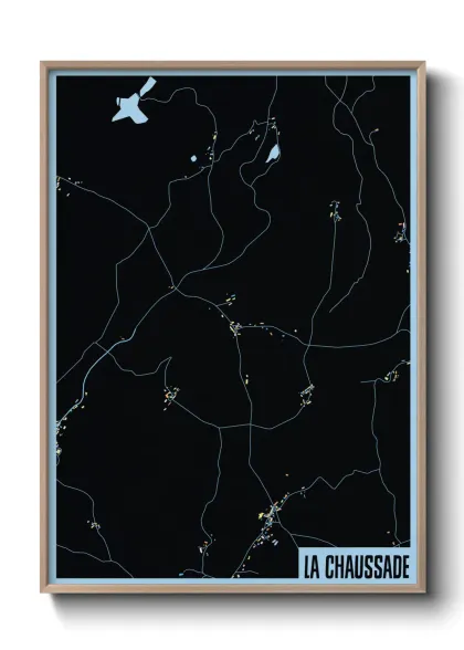 Une affiche de carte sur La Chaussade