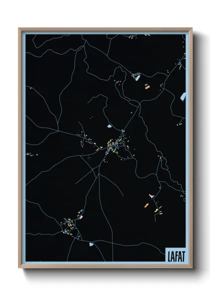 Une affiche de carte sur Lafat