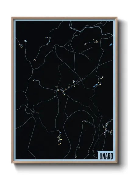 Une affiche de carte sur Linard