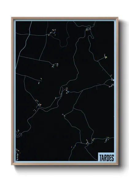 Une affiche de carte sur Tardes