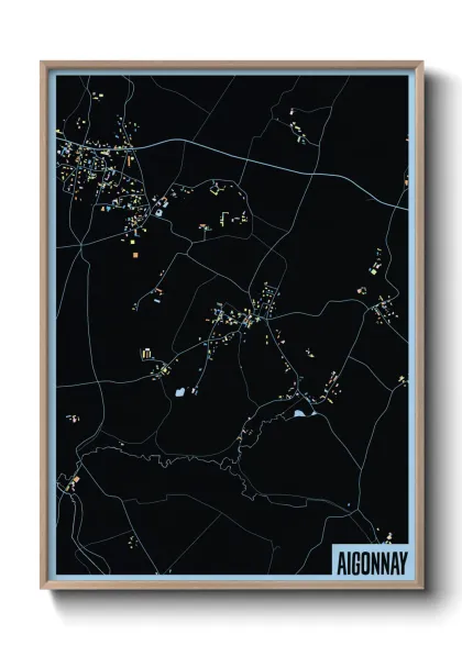 Une affiche de carte sur Aigonnay