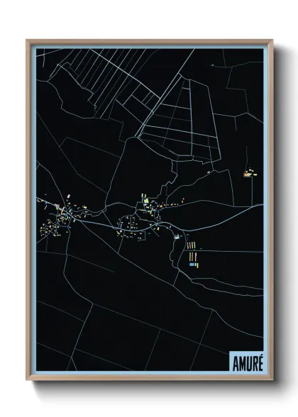 Une affiche de carte sur Amuré