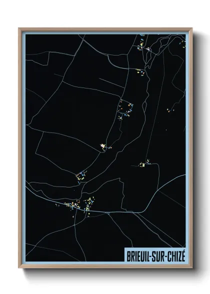 Une affiche de carte sur Brieuil-sur-Chizé