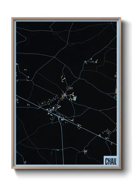 Une affiche de carte sur Chail