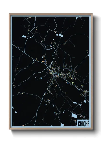 Une affiche de carte sur Chiché