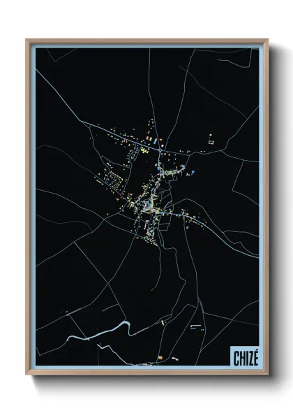 Une affiche de carte sur Chizé