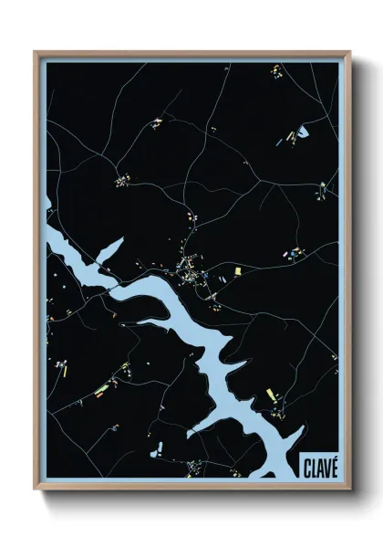 Une affiche de carte sur Clavé