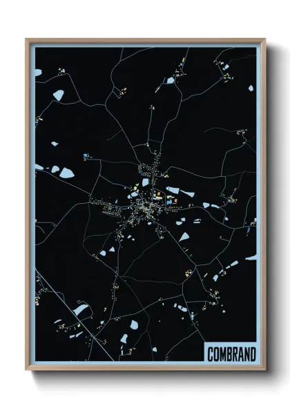 Une affiche de carte sur Combrand