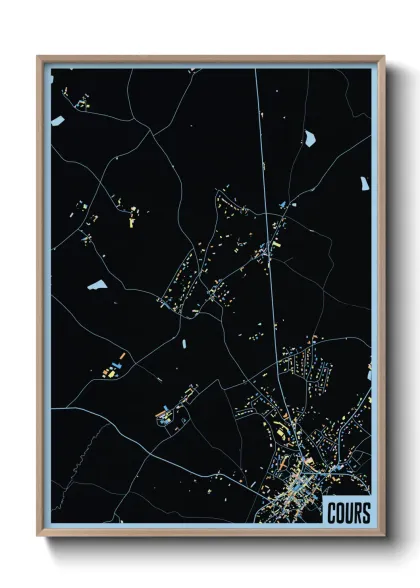 Une affiche de carte sur Cours
