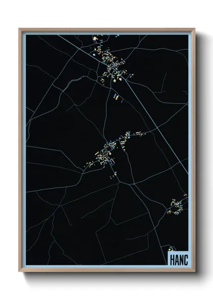 Une affiche de carte sur Hanc