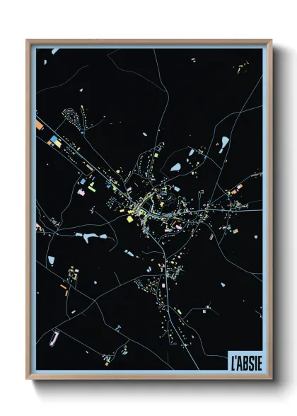 Une affiche de carte sur L'Absie
