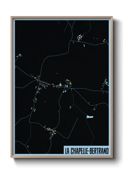 Une affiche de carte sur La Chapelle-Bertrand