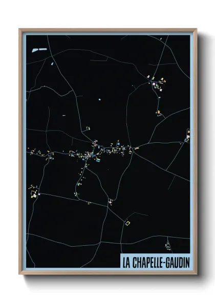 Une affiche de carte sur La Chapelle-Gaudin