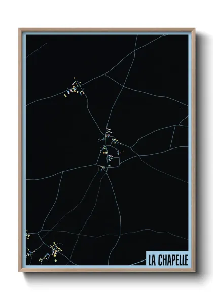 Une affiche de carte sur La Chapelle