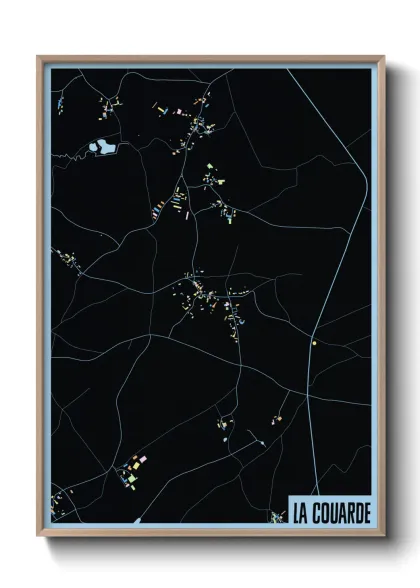 Une affiche de carte sur La Couarde