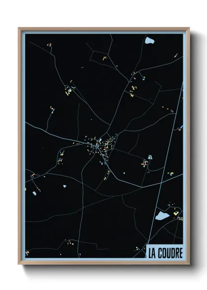 Une affiche de carte sur La Coudre