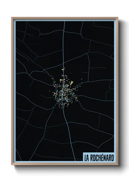 Une affiche de carte sur La Rochénard