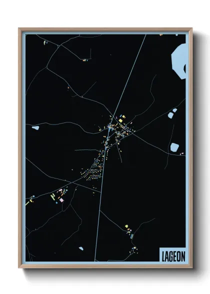 Une affiche de carte sur Lageon