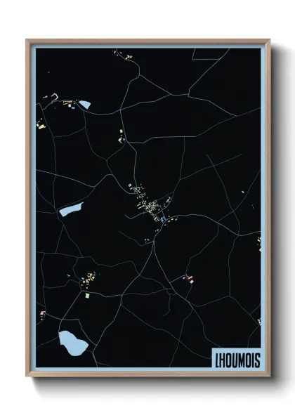 Une affiche de carte sur Lhoumois