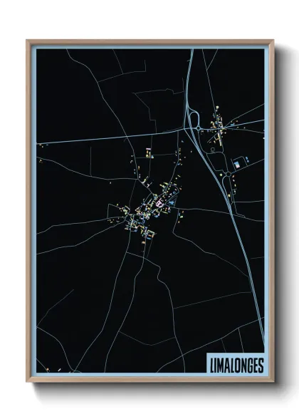 Une affiche de carte sur Limalonges